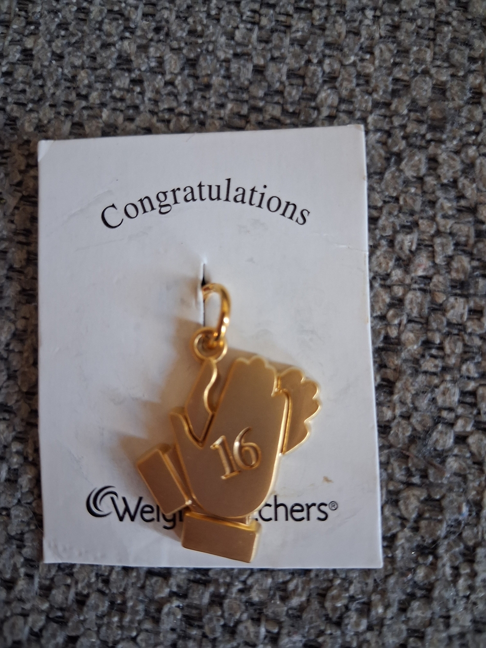 Weight Watchers Gold Glove Achievement Charm